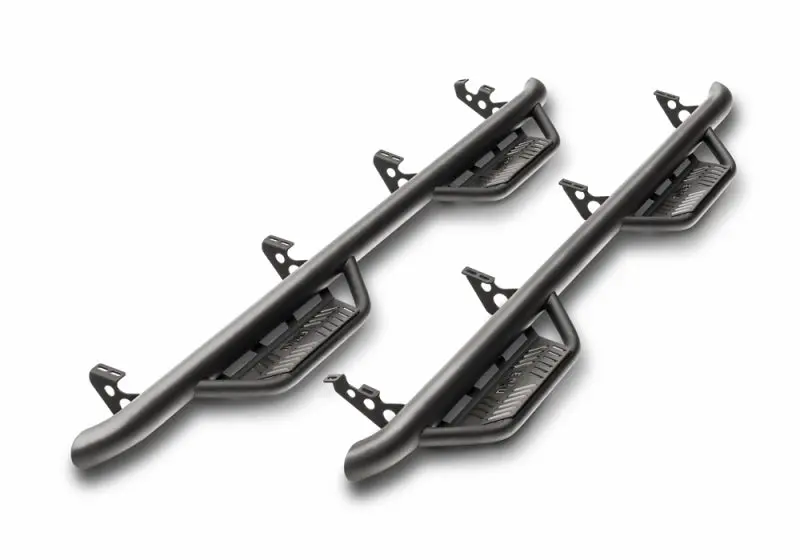 N-Fab Podium Lg Side Steps For 2015.5–2017 Dodge Ram 1500 Quad Cab – 3-Inch Wide, Textured Black Powder Coat 1