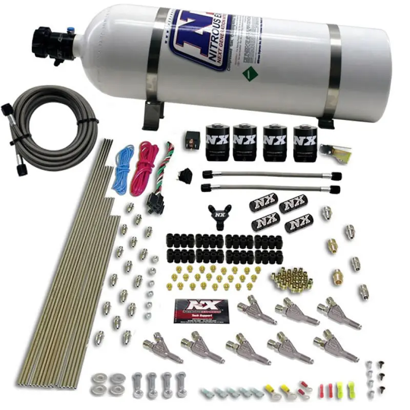 Nitrous Express Vortech Nozzle Wet Nitrous System – Includes 15Lb Bottle & Tuning Components 1