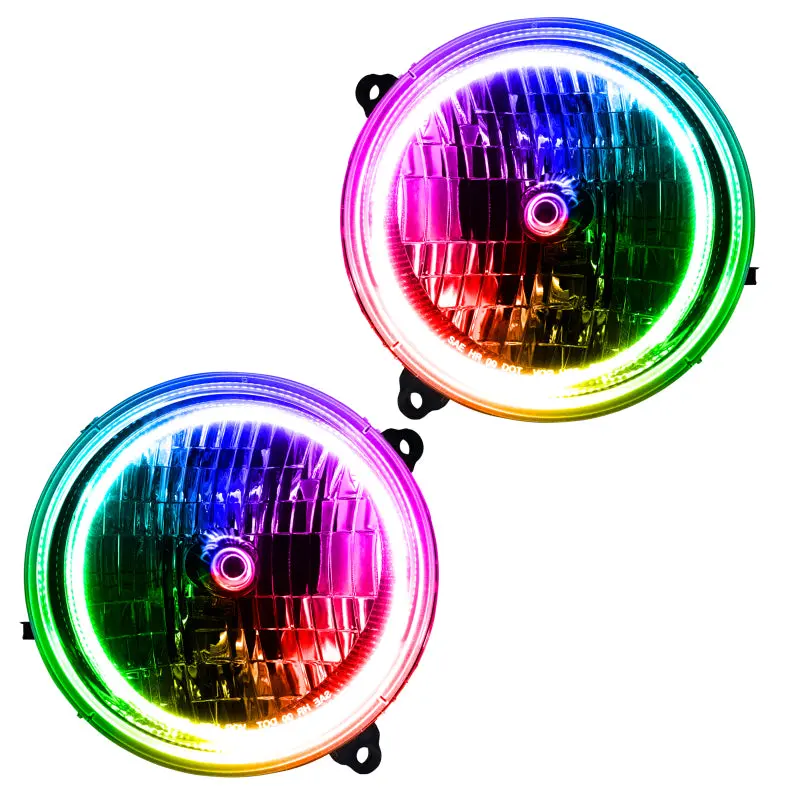 Oracle Colorshift Led Headlights For 2002–2004 Jeep Liberty – Smd Technology With Integrated Controller 1