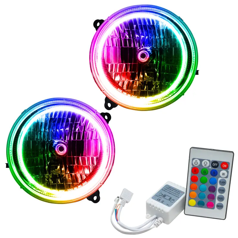 Oracle Colorshift Led Headlights For 2002–2004 Jeep Liberty – Smd Technology With Integrated Controller 2
