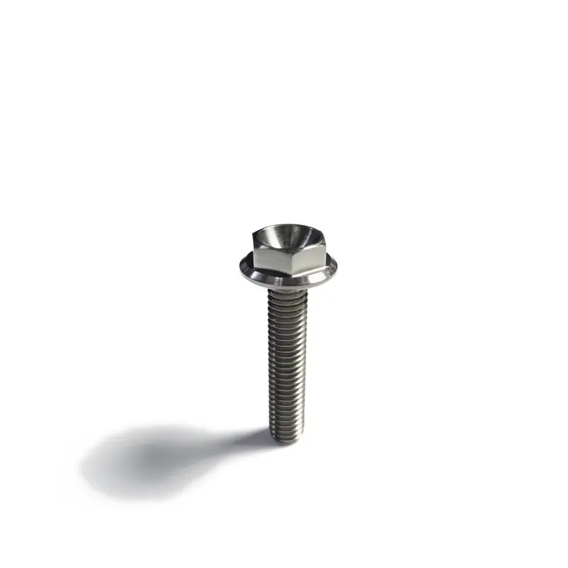 Ticon Industries Titanium Flanged Bolt: M5 × 20Mm, 0.8Mm Pitch, 6-Point Head, 8Mm Width 1