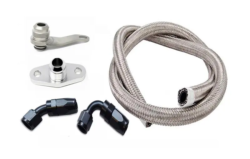 Torque Solution Turbo Oil Return Line Kit For Subaru Ej Engines With Garrett Gt/Gtx Turbos – -10An Fittings 1