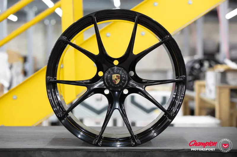 Vossen X Champion Rs74 Gloss Black Forged Wheel — 20X9.5, Et46, Centerlock, Designed For Porsche 911 Gt3 (992) Front Axle 1
