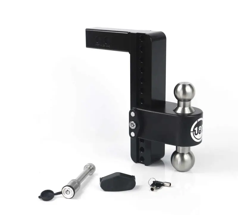 Weigh Safe 180 Series Drop Hitch — 10-Inch Drop, 2-Inch Shank, 10K/12.5K Gtwr, Black Cerakote Finish 1