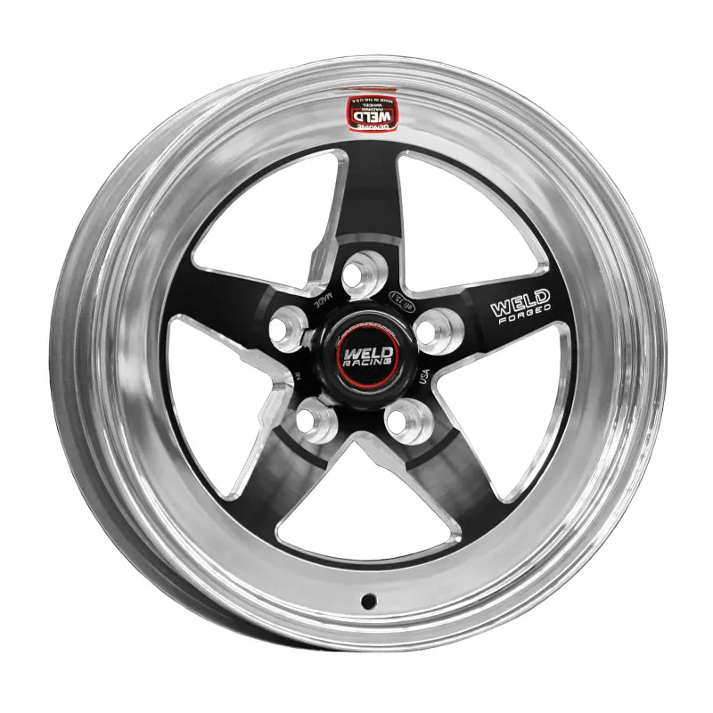 Weld S71 Forged Racing Wheel – 15X10.33", 5X4.5", 3.5" Backspace, Low-Pad Black Finish, Non-Beadlock 1