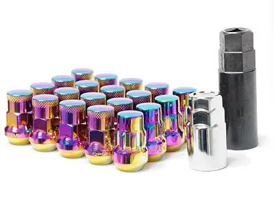 Wheel Mate Muteki Sr35 Purple Close-End Lug Nut & Lock Set – 12X1.50 Thread, 35Mm Length 1