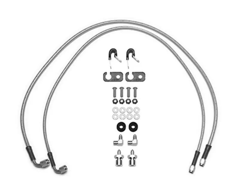Wilwood 33-Inch Flexline Brake Hose Kit For 2018–2022 Jeep Jl – M10×1.0 If & 1/8-27 Npt Fittings 1