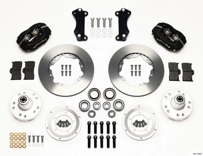 Wilwood Forged Dynalite Front Brake Kit With 11" Rotors For Heidts Tri-5 Chassis W/2" Drop Spindle 1